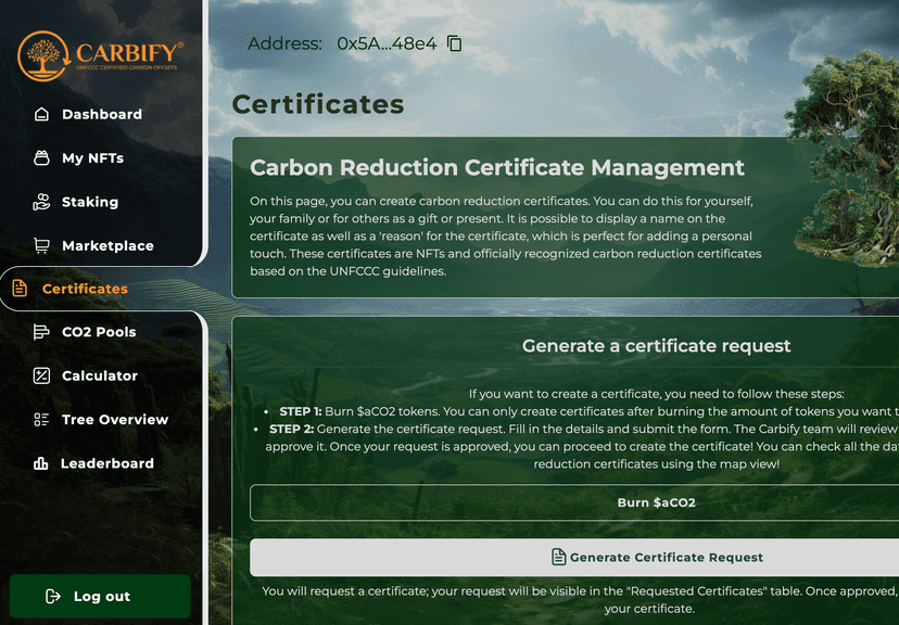 Carbify Certification Tool
